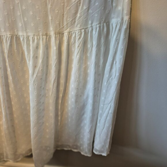 NWT Lulus White Swiss Dot Maxi Dress Size Large - Picture 8 of 14